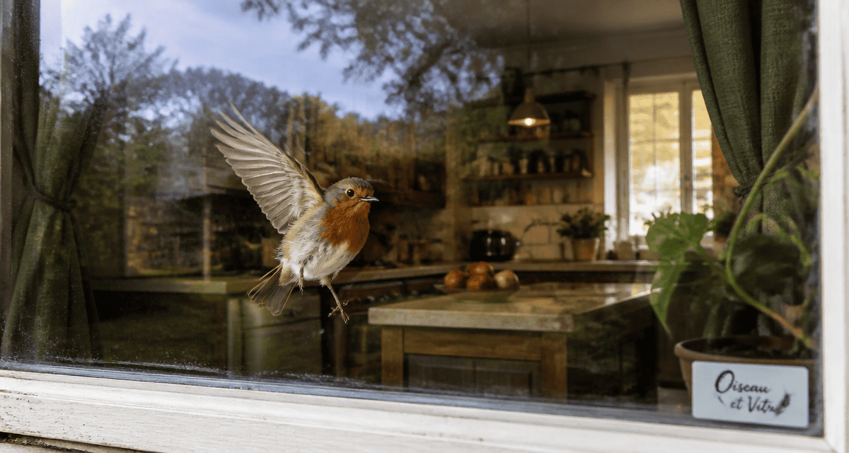 Oiseau qui tape contre la vitre signification