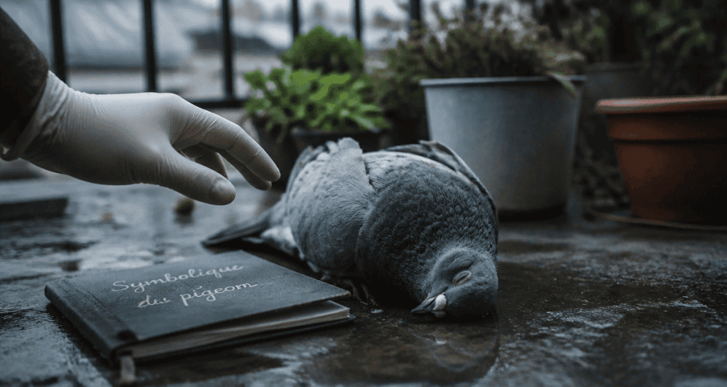 pigeon mort signification balcon urbain