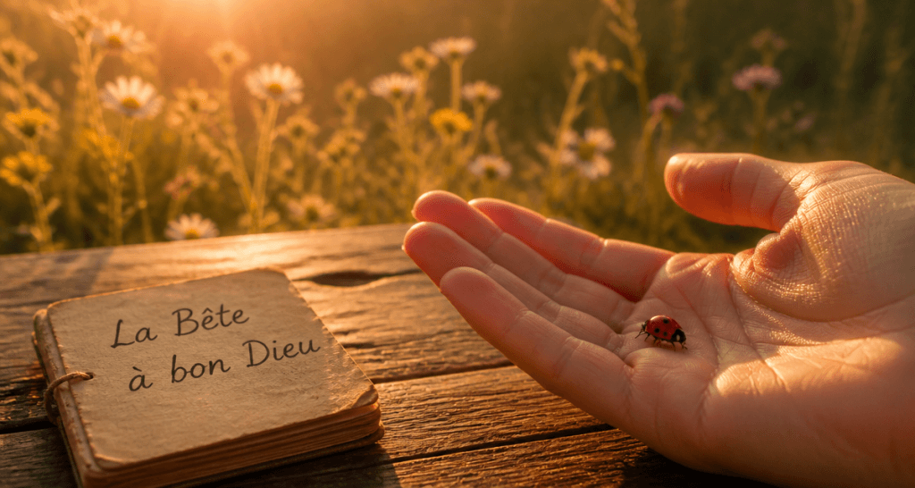 signification coccinelle sur main au soleil