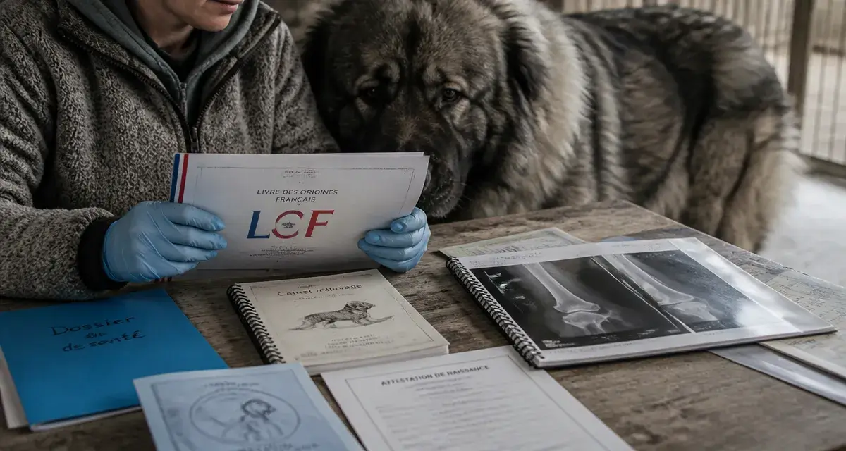 Berger du caucase élevage : documents LOF et carnet santé