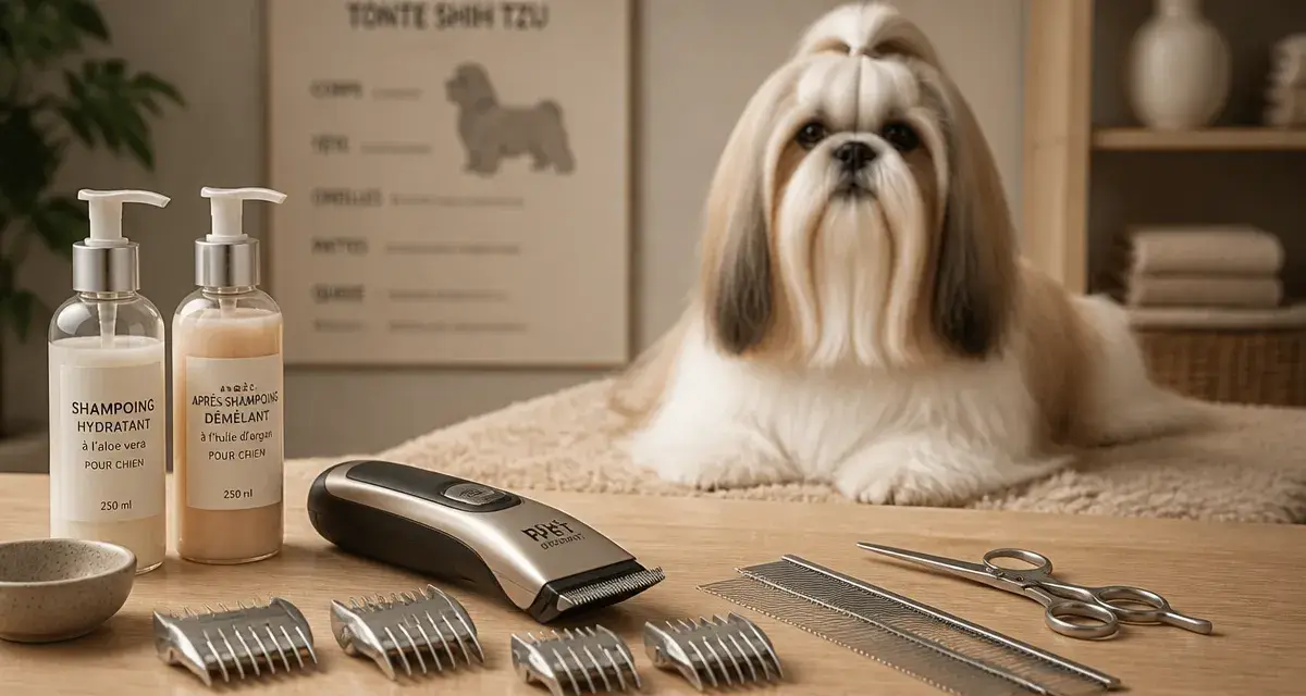 Coupe shih tzu tondeuse : tondeuse, sabots et produits de toilettage
