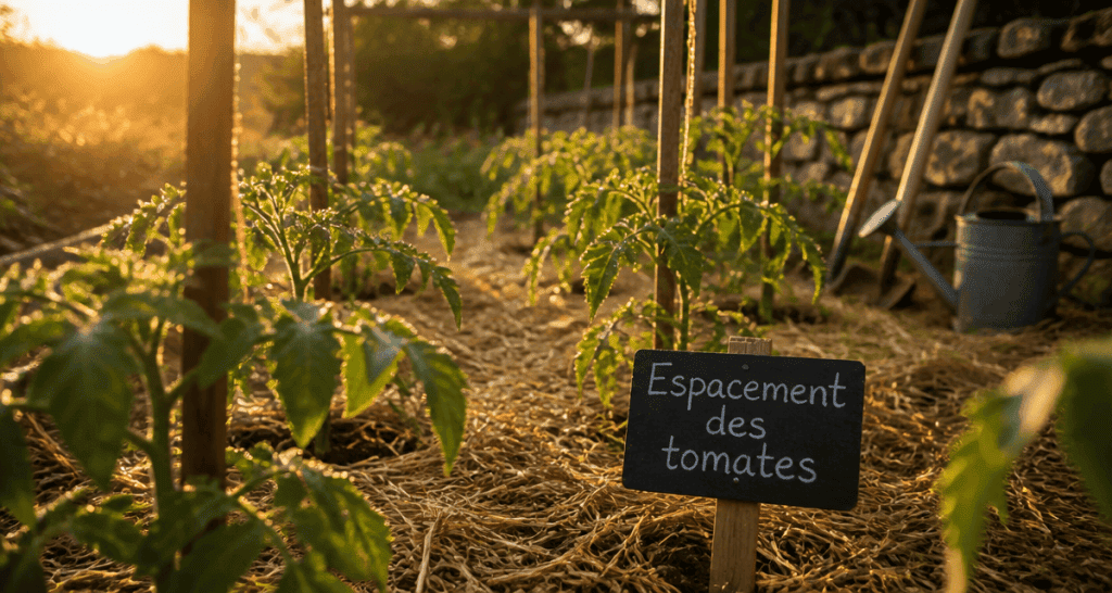 distance entre pieds de tomates rangées espacées