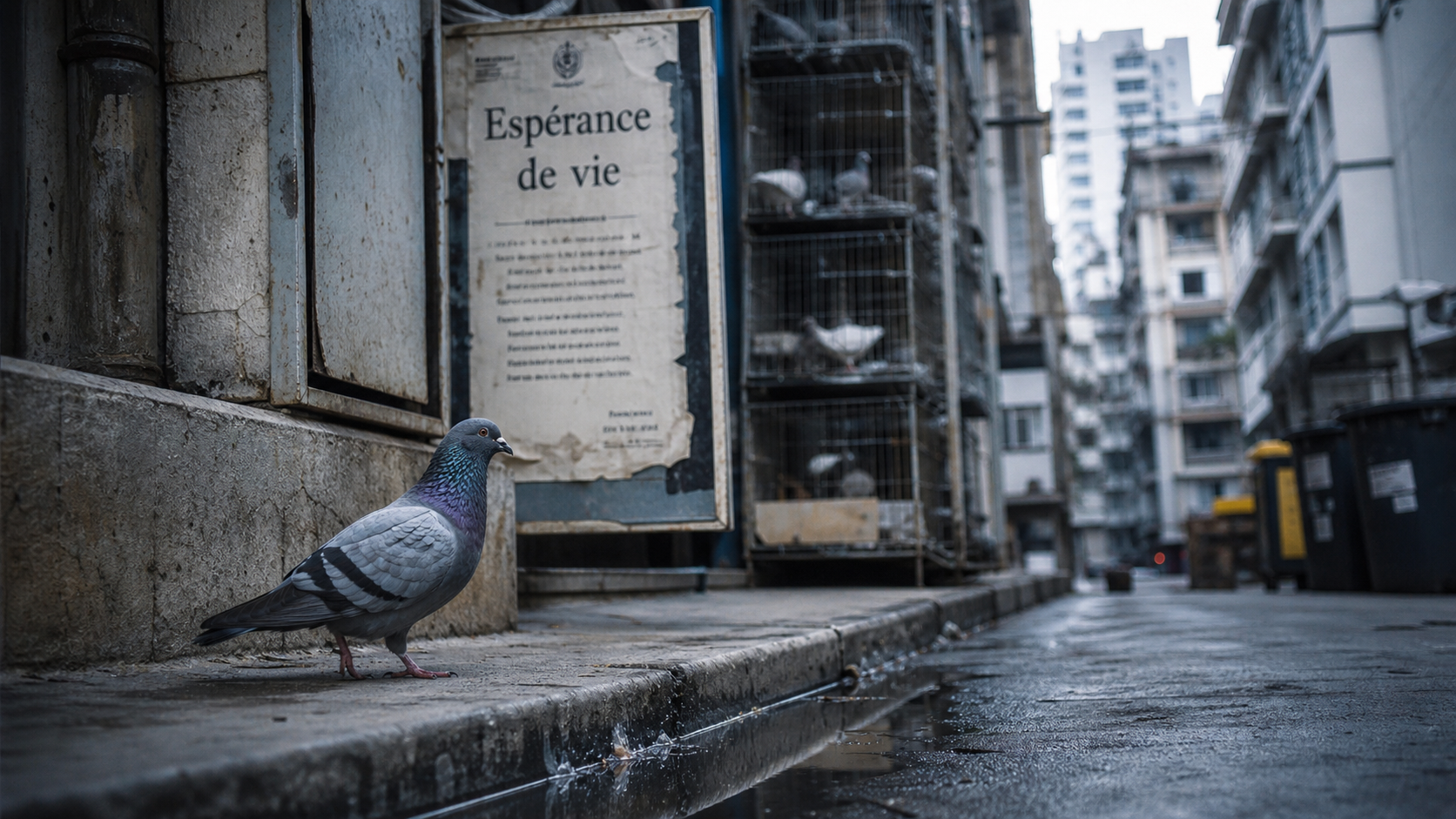 Durée de vie pigeon : pigeon urbain en rue, rue et volière