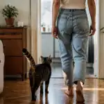 pourquoi mon chat me suit partout femme chat salon