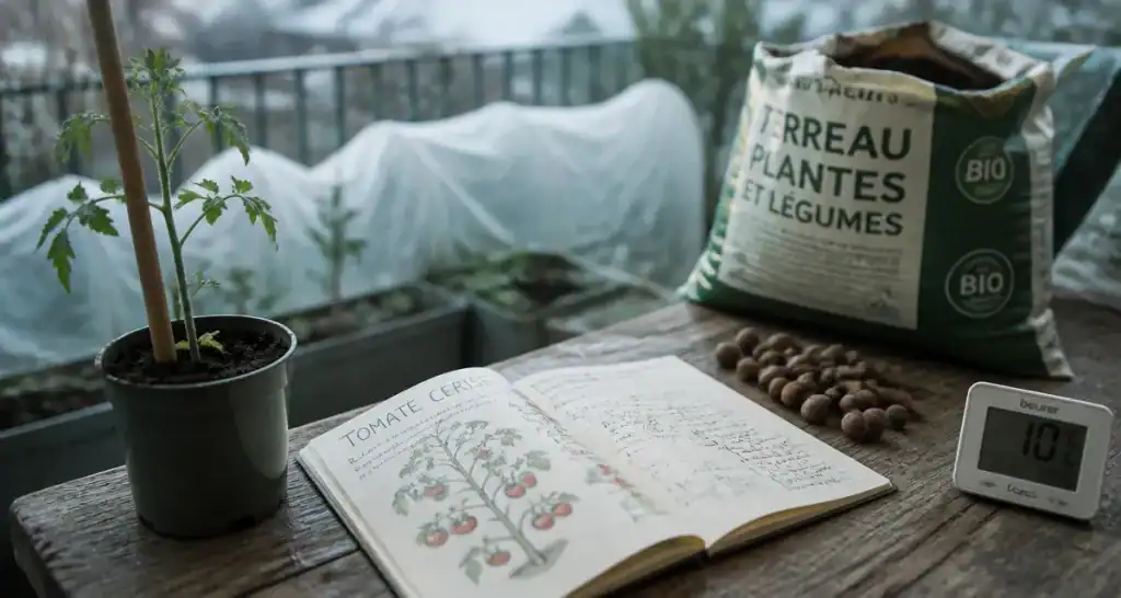 Quand planter tomates cerises : plant et voile contre le gel