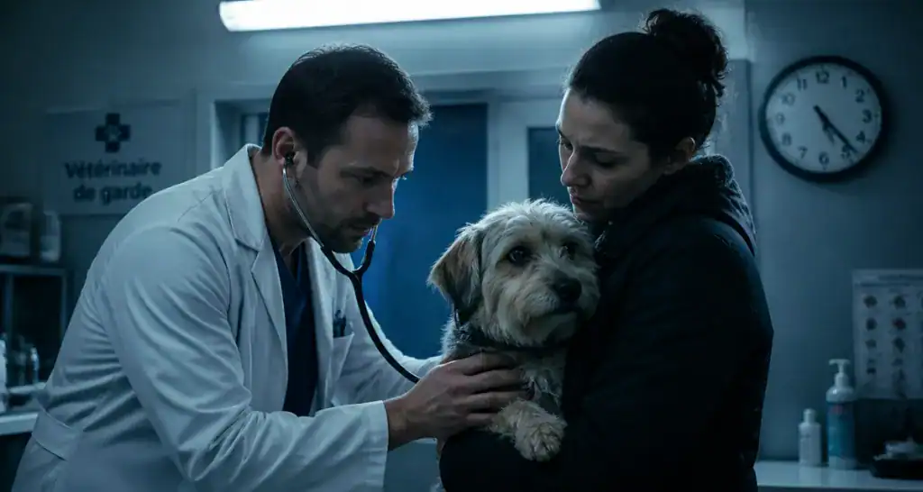 veterinaire de garde boulogne sur mer examinant chien nuit
