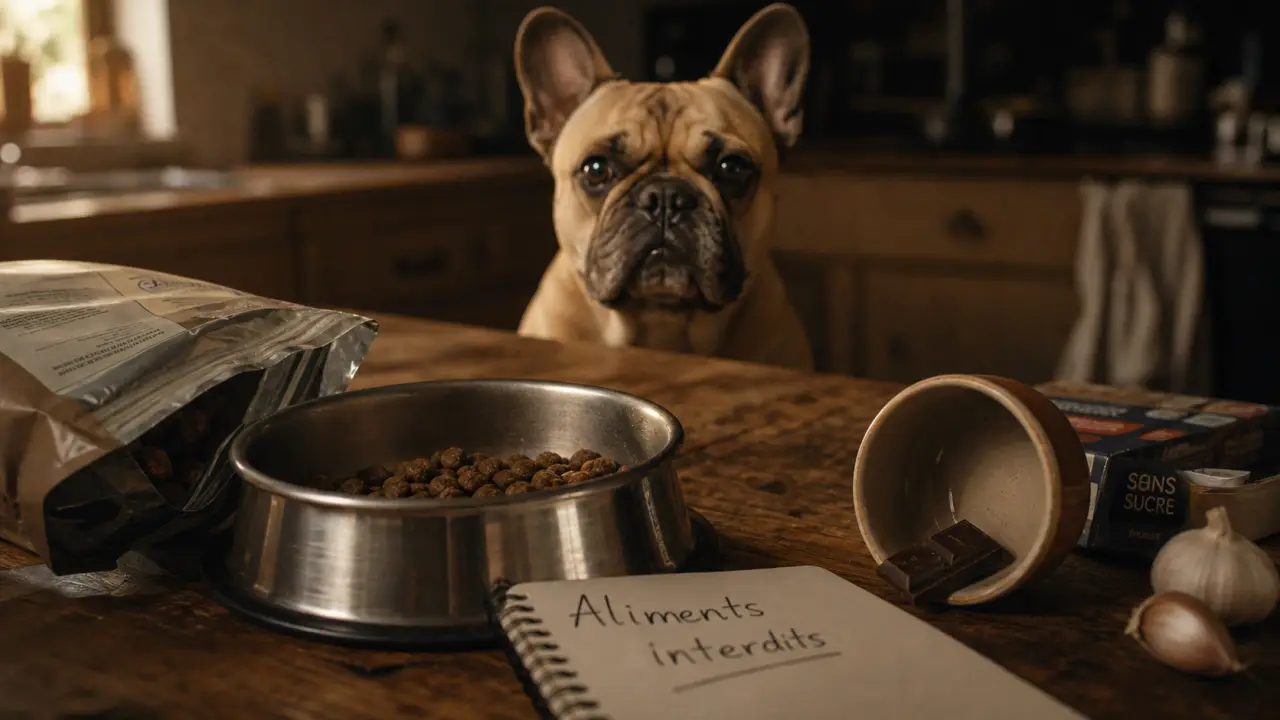 Aliment interdit bouledogue français : chocolat et ail, dangers santé