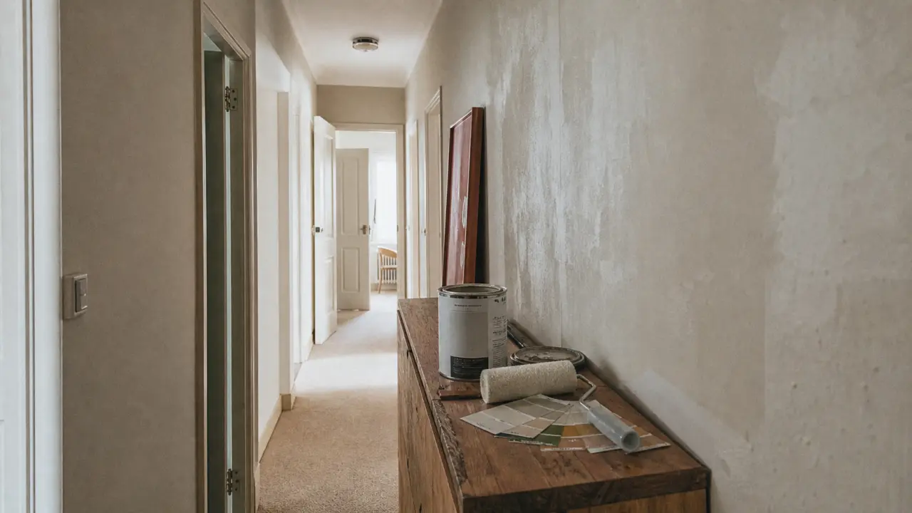 Couleur peinture pour couloir, couloir lumineux et agrandi