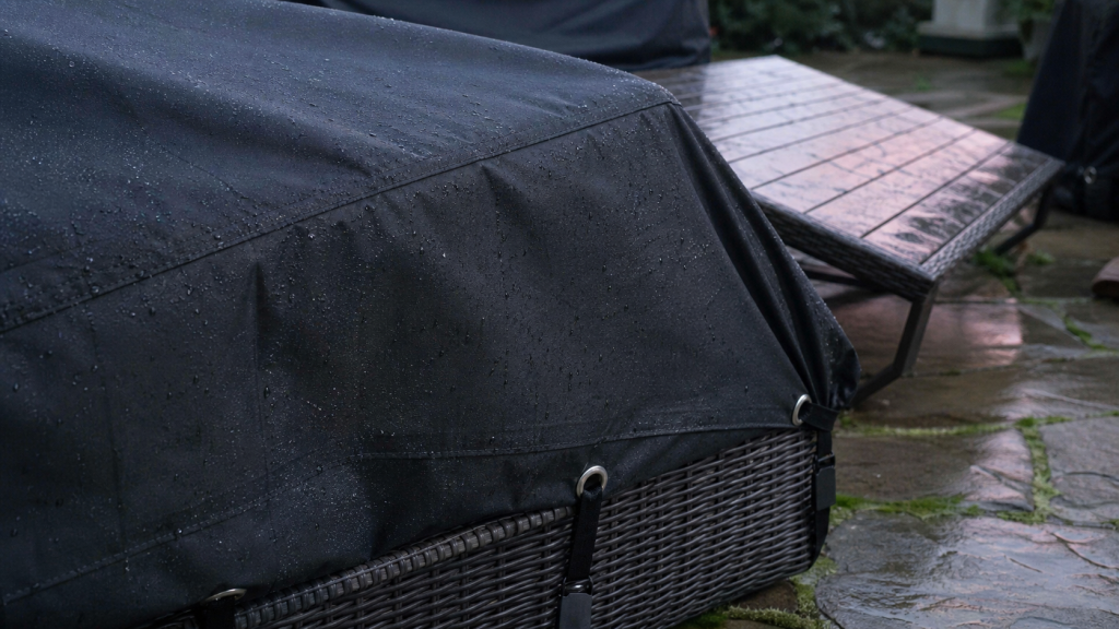 Housse pour mobilier de jardin contre pluie, UV et gel