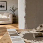 Peinture taupe : mur taupe gris, nuancier et finition