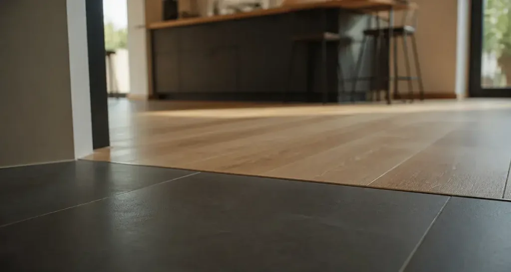 Mélange carrelage et parquet : 3 techniques pour réussir vos jonctions et structurer vos volumes