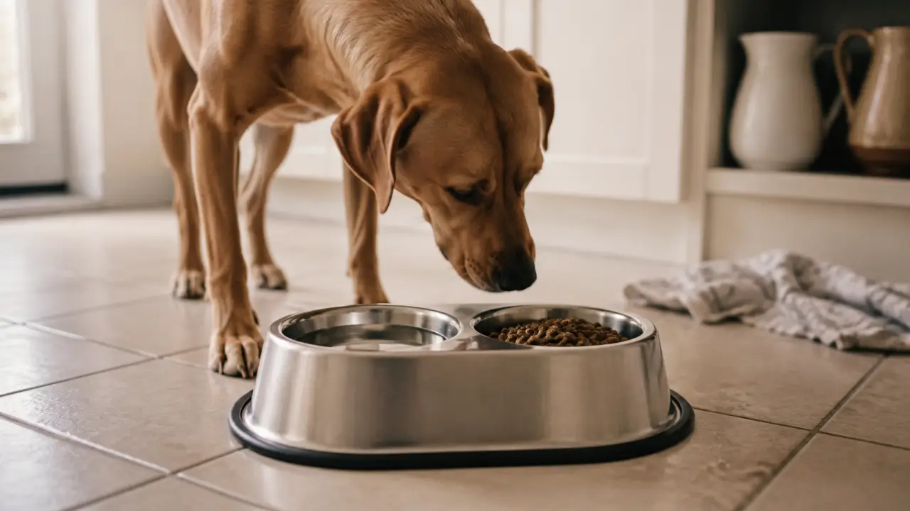 Porte gamelles pour chien inox avec deux bols stables, hauteur adaptée
