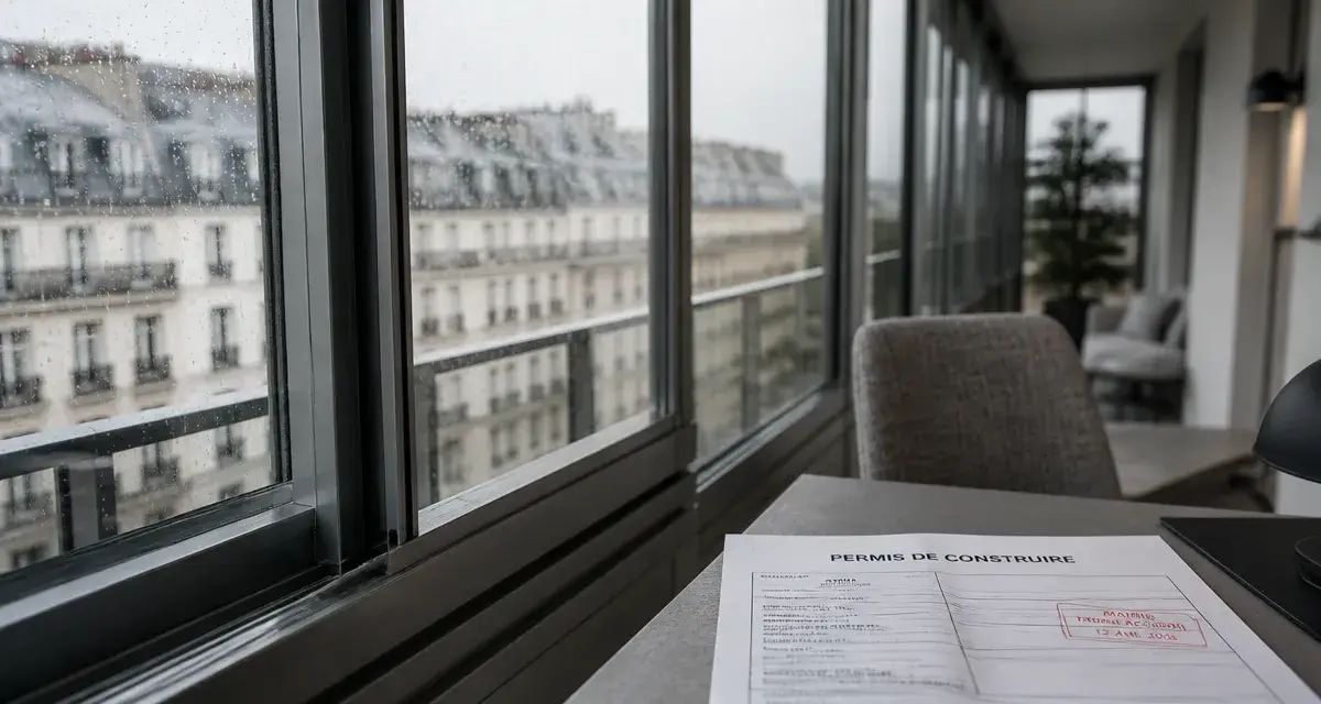 Véranda pour balcon moderne en aluminium et triple vitrage, extension réussie