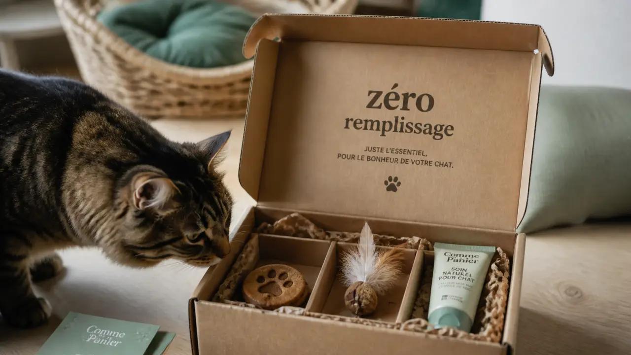 Box pour chat ouverte : contenu sans engagement, zéro remplissage