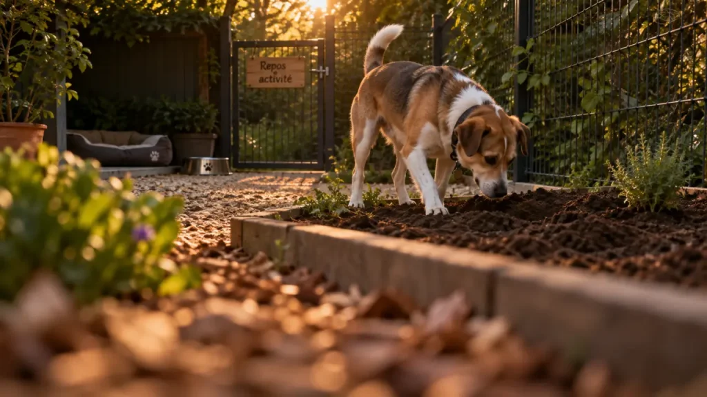 Un jardin pour chien sécurisé, avec une clôture de 1,20 m, ne remplace pas les promenades
