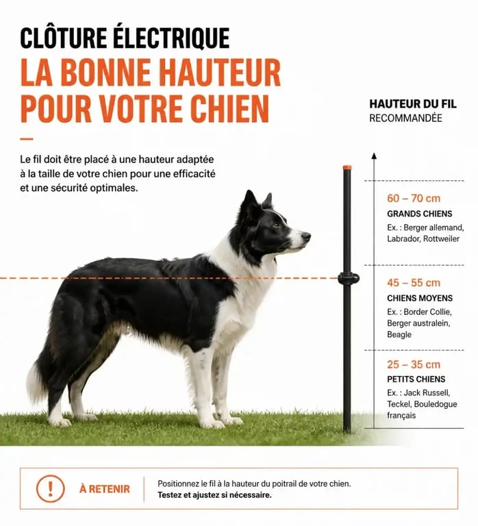 Installation d'une clôture électrique pour chien dans un jardin
