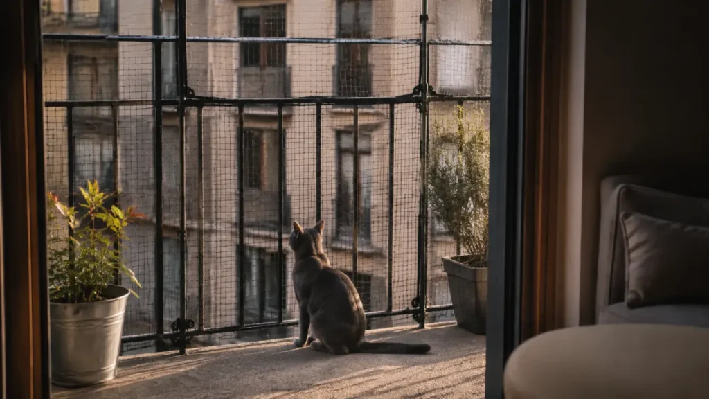Filet pour chat balcon : sécuriser sans percer et sans gêner la copropriété