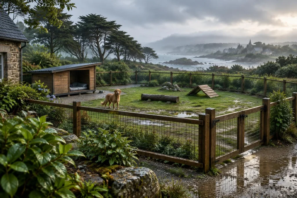 Un jardin sécurisé pour son chien en Bretagne, cinq aménagements à contrôler