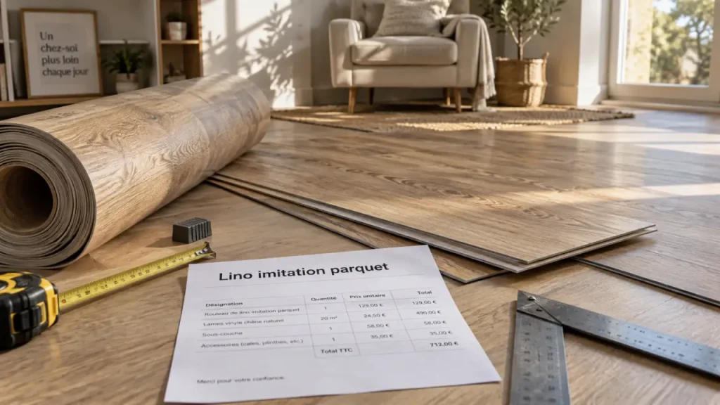 Lino imitation parquet : le bon format entre effet bois et pose pratique