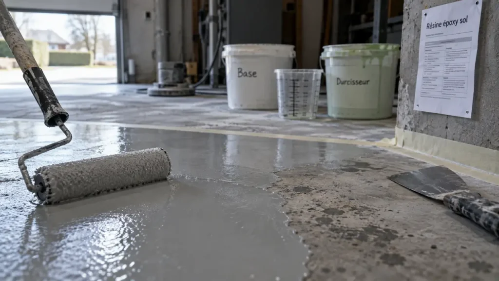 Peinture époxy pour sol : le dosage et la préparation qui garantissent l’adhérence