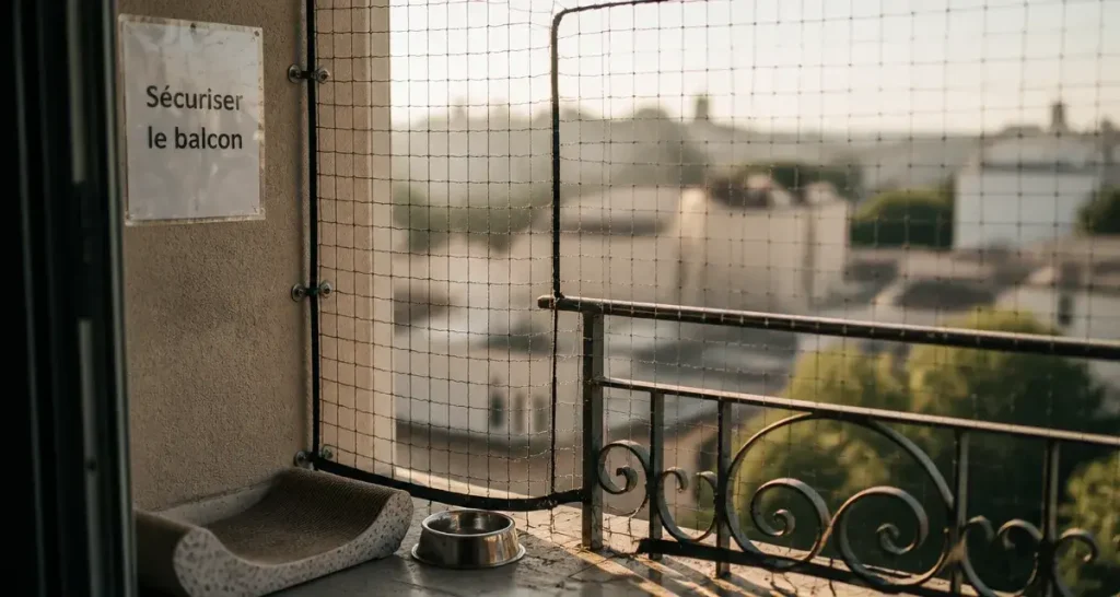 Sécuriser un balcon pour un chat : un seul interstice peut suffire à provoquer une chute